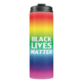 Black Lives Matter regenboog gradiënt lgbt trots Thermosbeker