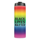 Black Lives Matter regenboog gradiënt pride kleure Thermosbeker (Voorkant)