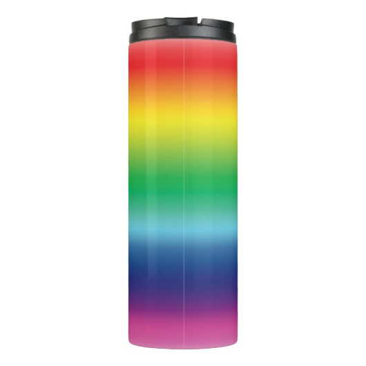 Black Lives Matter regenboog gradiënt pride kleure Thermosbeker (Achterkant)