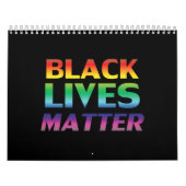 Black Lives Matter regenboog kleuren gay pride zwa Kalender (Hoes)