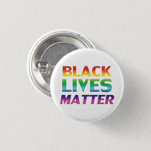 Black Lives Matter regenboog moderne typografie lg Ronde Button 3,2 Cm (Voorkant /achterkant)