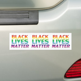 Black Lives Matter regenboog moderne typografie tr Bumpersticker