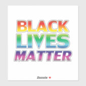 Black Lives Matter regenboog typografie lgbt trots Sticker (Vel)