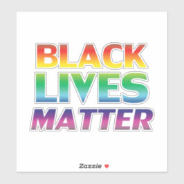 Black Lives Matter regenboog typografie lgbt trots Sticker