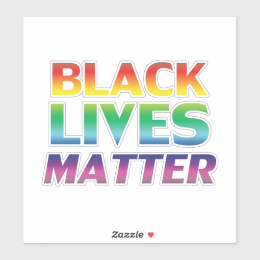 Black Lives Matter regenboog typografie lgbt trots Sticker (Vel)