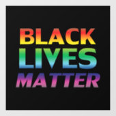 Black Lives Matter regenboog typografie lgbt zwart Raamsticker (Vel)