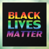 Black Lives Matter regenboog typografie lgbt zwart Raamsticker (Vel 3)
