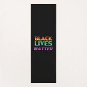 Black Lives Matter regenboog typografie lgbt zwart Yogamat (Voorkant)