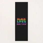 Black Lives Matter regenboog typografie lgbt zwart Yogamat (Achterkant)