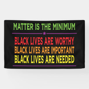 Black Lives Matter, reist racisme tegen, blm Spandoek