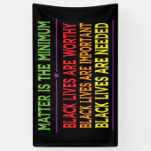 Black Lives Matter, reist racisme tegen, blm Spandoek (Verticaal)