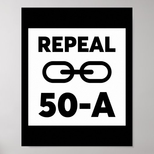 Black Lives Matter Repeal 50 A Poster (Voorkant)