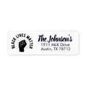 Black Lives Matter Return Address Labels (Voorkant)