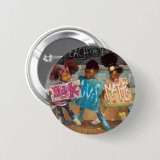 Black Lives Matter Ronde Button 5,7 Cm (Voorkant /achterkant)
