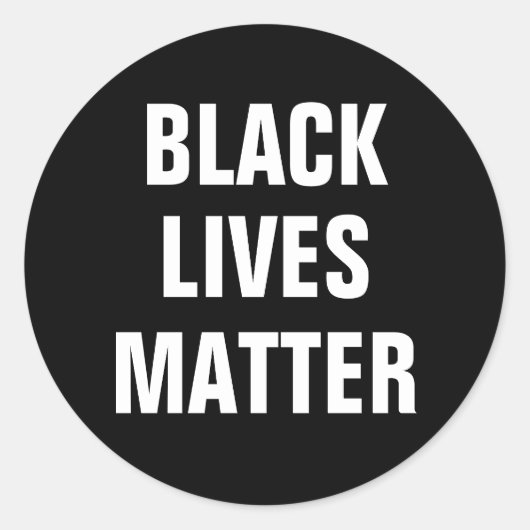 Black Lives Matter Ronde Sticker (Voorkant)