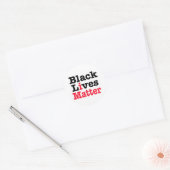 Black Lives Matter Ronde Sticker (Envelop)