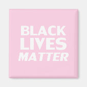 Black Lives Matter roze wit moderne typografie Magneet (Voorkant)