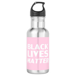 Black Lives Matter roze wit moderne typografie Waterfles