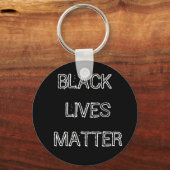 Black Lives Matter Sleutelhanger Lanyard Round But (Voorkant)