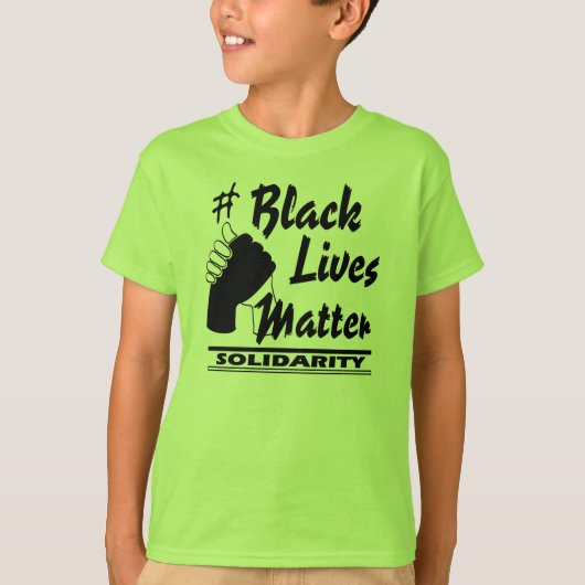 #Black Lives Matter Solidariteit Kinderen T-shirt (Voorkant)