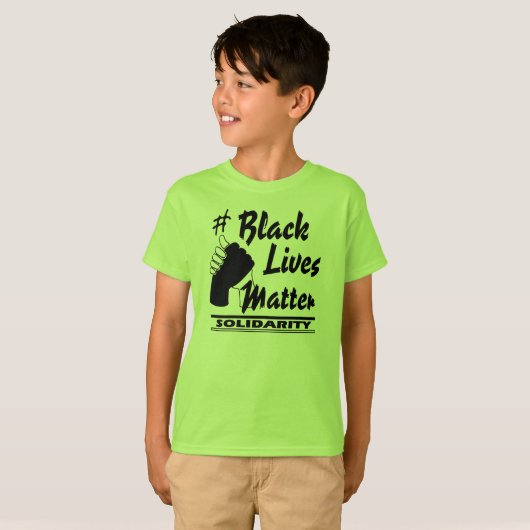#Black Lives Matter Solidariteit Kinderen T-shirt (Voorkant volledig)