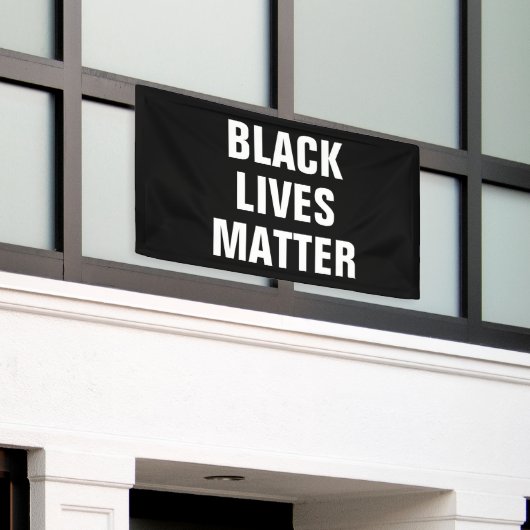 Black Lives Matter Spandoek (Buitenkant Gebouw)