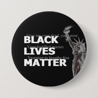 Black Lives Matter-Statue of Liberty-Adem free Ronde Button 7,6 Cm
