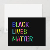 Black Lives Matter Stencil 01 Editable Color Briefkaart (Voorkant / Achterkant)
