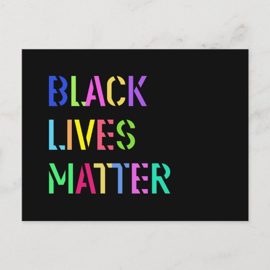 Black Lives Matter Stencil 01 Editable Color Briefkaart (Voorkant)
