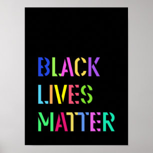 Black Lives Matter Stencil 01 Editable Color Poster