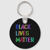 Black Lives Matter Stencil 01 Editable Color Sleutelhanger (Voorkant)