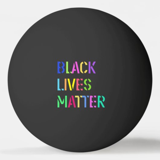 Black Lives Matter Stencil 01 Editable Pingpongbal (Voorkant)