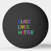Black Lives Matter Stencil 01 Editable Pingpongbal (Achterkant)