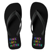 Black Lives Matter Stencil 01 Multi Styles Teenslippers (Voetbed)