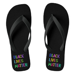 Black Lives Matter Stencil 01 Multi Styles Teenslippers