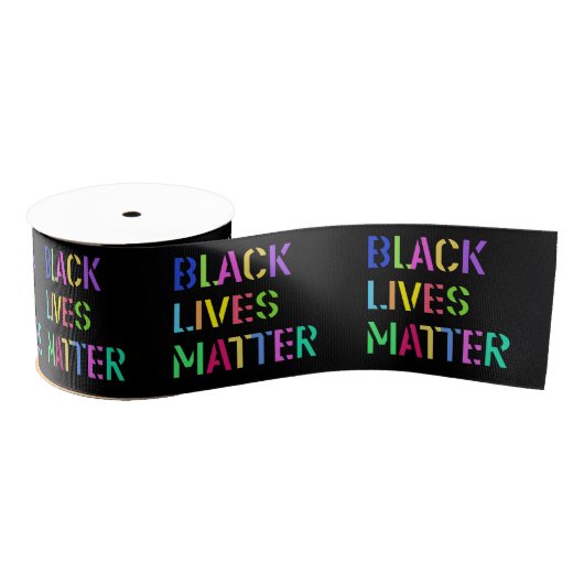 Black Lives Matter Stencil 01 Multiple Sizes Grosgrain Lint (Spoel)