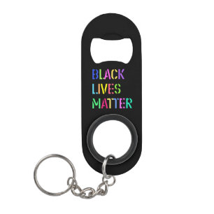 Black Lives Matter Stencil 01 Multiple Styles Mini Flessenopener