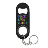 Black Lives Matter Stencil 01 Multiple Styles Mini Flessenopener (Achterkant)