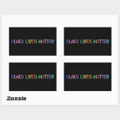 Black Lives Matter Stencil 02 opvallend meerstijl Rechthoekige Sticker (Vel)