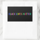 Black Lives Matter Stencil 02 opvallend meerstijl Rechthoekige Sticker (Tas)