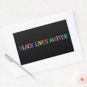 Black Lives Matter Stencil 02 opvallend meerstijl Rechthoekige Sticker (Envelop)