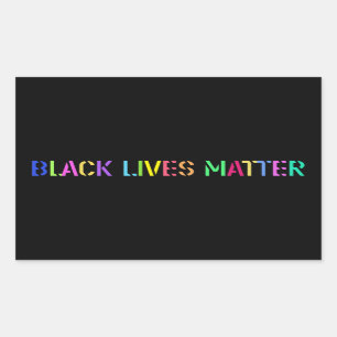 Black Lives Matter Stencil 02 opvallend meerstijl Rechthoekige Sticker