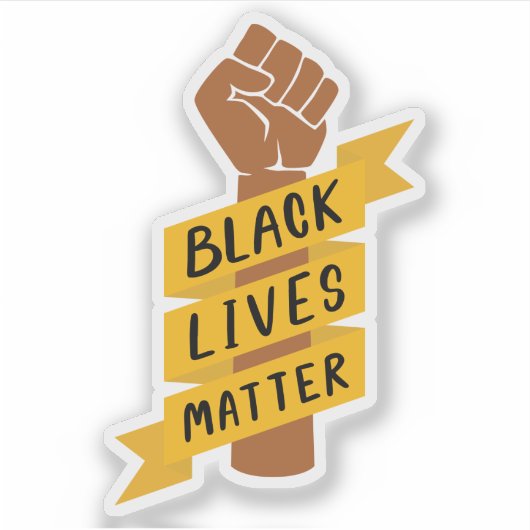 Black Lives Matter Sticker (Voorkant)