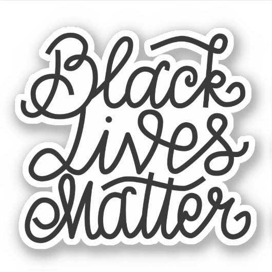 Black Lives Matter Sticker (Voorkant)
