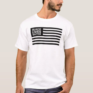 Black Lives Matter T-Shirt met Amerikaanse vlag