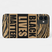 Black Lives Matter Tiger Stripe iPhone/iPad case (Achterkant (horizontaal))
