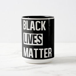 Black Lives Matter Tweekleurige Koffiemok