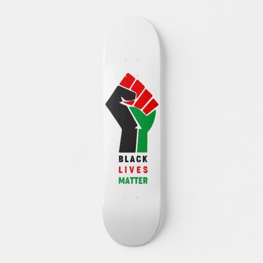 Black Lives Matter verhoogd eerste symbool Afrikaa Persoonlijk Skateboard (Voorkant)