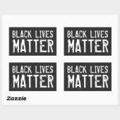 Black Lives Matter - Verpletterd Rechthoekige Sticker (Vel)