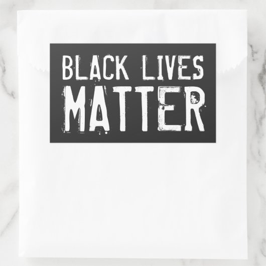 Black Lives Matter - Verpletterd Rechthoekige Sticker (Tas)